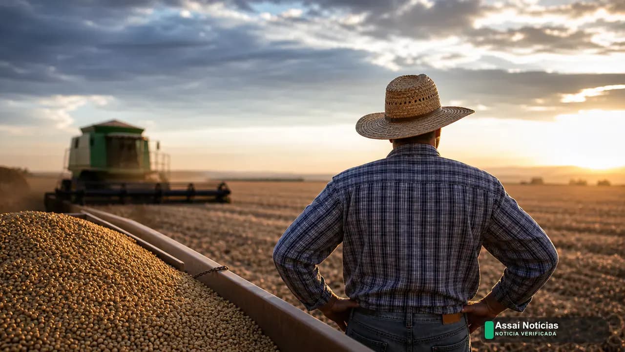 Painel com análise de crédito rural do Banco do Brasil e indicadores de inadimplência no agronegócio