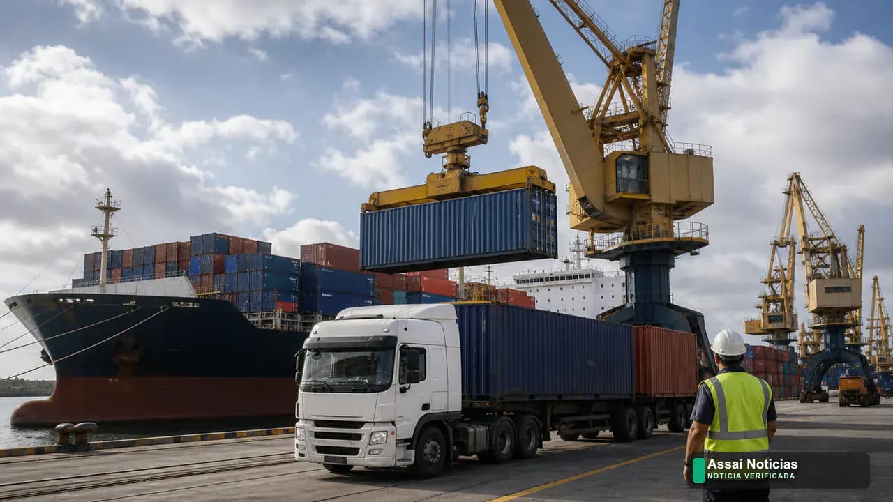 Sessão do Plenário da Câmara dos Deputados discutindo projetos de logística e exportação