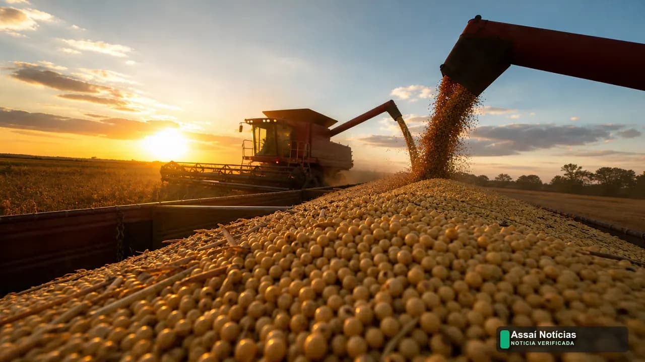 Grãos de soja e milho com destaque para projeções de produção e estoques divulgadas pelo USDA